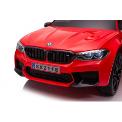 Auto Na Akumulator BMW M5 Z Platformą Dla Rodzica Czerwone Lakierowane