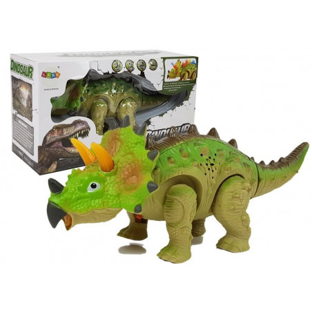Dinozaur na Baterie Triceratops Zielony