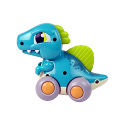 Dinozaur Na Kółkach Niebieski Figurka