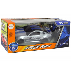 Sportowe Szybkie Auto Zdalnie Sterowane R/C Srebrne  1:24 Speed King