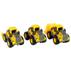 Zestaw Pojazdów Budowlanych 3 Modele Żółte