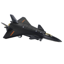 Model Samolotu Z Napędem Frykcyjnym Czarny Szary