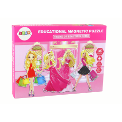 Zestaw Edukacyjnych Puzzli Magnetycznych Z Motywem Barbie