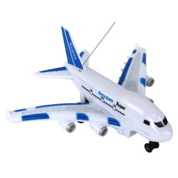 Samolot RC Zdalnie Sterowany Biały Aerobus Pilot Światła Dźwięki